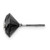 Rhodium-Plated White Night Diamonds Single Stud Earring, 9.75 mm