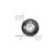 Rhodium-Plated White Night Black & White Diamond Single Stud Earring, 10.7 mm - View 3