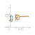 14K Yellow Gold 7 x 3.5 Marquise Checker-Cut Green Quartz Stud Earrings, 8 mm - View 2