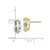 14K Yellow Gold 10 x 5 Marquise Checker-Cut Green Quartz Stud Earrings, 11 mm - View 2