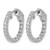 Rhodium-Plated 14K White Gold 1.02ct Lab-Grown Diamond Round In and Out Safety Clasp Hoop Earrings, 20 mm - View 2