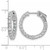 Rhodium-Plated True Origin 14K White Gold 1.542ct Lab-Grown Diamond Complet In and Out Hoop Earrings, 21.5 mm - View 3