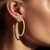 True Origin 14K Yellow Gold 7.254ct Lab-Grown Diamond Complet In and Out Hoop Earrings, 48.5 mm, 3.2 mm Thick - View 2