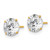 14K Yellow Gold Polished 7.00 mm Round Cubic Zirconia Stud Stud Earrings, 7 mm Long - View 2