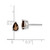 Rhodium-Plated 14K White Gold 6 x 4 Pear Checker-Cut Smoky Quartz Stud Earrings, 7 mm - View 2
