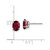 Rhodium-Plated 14K White Gold 7 x 5 mm Oval Lab-Created Ruby Stud Earrings, 7 mm Long - View 2