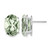 Rhodium-Plated 14K White Gold Oval 4-Prong 14 x 10 mm Green Quartz Stud Earrings, 14 mm Long