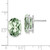 Rhodium-Plated 14K White Gold Oval 4-Prong 14 x 10 mm Green Quartz Stud Earrings, 14 mm Long - View 2