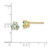 14K Yellow Gold 5 mm Trillion Checker-Cut Green Quartz Stud Earrings, 6 mm Long - View 2
