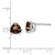 Rhodium-Plated 14K White Gold 7 mm Trillion Checker-Cut Smoky Quartz Stud Earrings, 8 mm Long - View 2