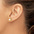 14K Yellow Gold 4-5 mm Round White Cultured Freshwater Pearl Flower Stud Earrings, 8.3 mm Long - View 3