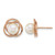 14K Rose Gold Polished 6-7 mm Round White Cultured South Sea Pearl Love Knot Stud Earrings, 11.65 mm Long