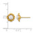 14K Yellow Gold Polished 4-5 mm Button White Cultured Freshwater Pearl Stud Earrings, 8 mm Long - View 3