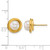 14K Yellow Gold Polished 6-7 mm Button White Cultured Freshwater Pearl Stud Earrings, 10.9 mm Long - View 3