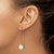 Rhodium-Plated 14K White Gold 6-8 mm White Teardrop Cultured Freshwater Pearl Threader Dangle Earrings, 46 mm Long - View 3