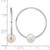 Rhodium-Plated 14K White Gold Polished 6-7 mm Semi-Round White Cultured Freshwater Pearl Endless Hoop Earrings, 26 mm Long - View 3