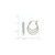 Rhodium-Plated 14K White Gold Triple Hoop Earrings, 17 mm - View 4