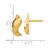 14K Yellow Gold Cubic Zirconia Swirl Post Drop Earrings, 14.3 mm - View 2