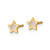 14K Yellow Gold Polished Mother of Pearl Star Stud Earrings, 4.8 mm - View 2
