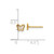 14K Yellow Gold Polished Mother of Pearl Butterfly Stud Earrings, 4.4 mm - View 3