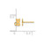 14K Yellow Gold Polished Cubic Zirconia Cat Stud Earrings, 5.95 mm - View 3