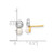 14K Yellow Gold & White Rhodium-Plated Cultured Freshwater Pearl & Cubic Zirconia Stud Earrings, 9 mm - View 2