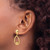 14K Yellow Gold Polished Teardrop Dangle Post Earrings, 31.3 mm - View 3