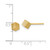 14K Yellow Gold Hollow Hollow Block Stud Earrings, 4 mm - View 4