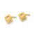 14K Yellow Gold Polished Cubic Zirconia Cube Stud Earrings, 4.5 mm - View 2