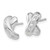 Rhodium-Plated 14K White Gold Polished X with Cubic Zirconia Stud Earrings, 10.75 mm - View 2