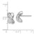 Rhodium-Plated 14K White Gold Polished X with Cubic Zirconia Stud Earrings, 10.75 mm - View 3