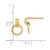 14K Yellow Gold Polished Dangle Circle Post Drop Earrings, 10.75 mm - View 4