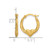 14K Yellow Gold Polished and Satin Heart Hoop Earrings, 16 mm - View 4