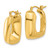 14K Yellow Gold Polished Square Hoop Earrings, 22.4 mm - View 2
