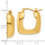14K Yellow Gold Polished Square Hoop Earrings, 22.4 mm - View 4