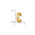 14K Yellow Gold Polished Three Row Single Ear Cuff, 9.95 mm - View 4