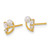 14K Yellow Gold Polished Cubic Zirconia and White Cultured Freshwater Pearl Stud Earrings, 7 mm - View 2