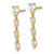 14K Yellow Gold Polished Fancy Pear-Shape Cubic Zirconia Dangle Earrings, 18 mm - View 2