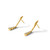 14K Yellow Gold Polished Graduated Triple Cubic Zirconia Dangle Earrings, 21 mm - View 4