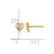 14K Yellow Gold Polished Three Cubic Zirconia Open Heart Stud Earrings, 5.9 mm - View 3