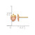 14K Yellow Gold with Rose Rhodium Polished Strawberry Stud Earrings, 7.8 mm - View 3