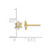 14K Yellow Gold Polished Tiny Cubic Zirconia Snowflake Stud Earrings, 6.6 mm - View 3