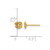 14K Yellow Gold Polished Cubic Zirconia Rose Stud Earrings, 5.3 mm - View 3
