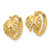 14K Yellow Gold Polished Monstera Leaf Round Hinged Hoop Earrings, 13.5 mm - View 2
