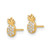 14K Yellow Gold Polished Small Cubic Zirconia Pineapple Stud Earrings, 7.7 mm - View 2