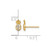 14K Yellow Gold Polished Small Cubic Zirconia Pineapple Stud Earrings, 7.7 mm - View 3