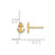 14K Yellow Gold Polished Mini Anchor Stud Earrings, 7 mm - View 3
