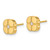14K Yellow Gold Polished Geometric Design with Cubic Zirconia Stud Earrings, 8.45 mm - View 2