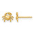 14K Yellow Gold Polished Mini Crab Stud Earrings, 6.15 mm