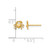 14K Yellow Gold Polished Mini Crab Stud Earrings, 6.15 mm - View 3